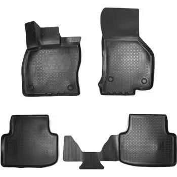 Салонные коврики для Skoda Octavia III A7 3D 2013 бежевый UNIDEC