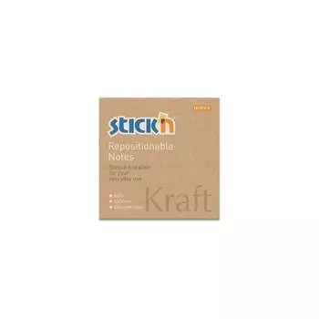 Самоклеящийся бумажный блок STICK`N Kraft Notes 21639 381489