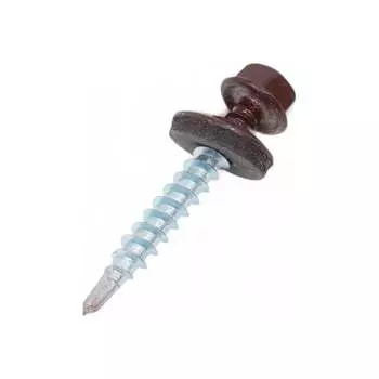 Саморез для крепления кровли STEELREX 4.8x35, RAL8017 60 шт. 0140048035B4000060328017