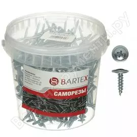 Саморез с плоской шайбой bartex 4.2х13 банка, 1500шт 178237
