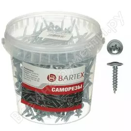 Саморез с плоской шайбой bartex 4.2х16 банка, 1000шт 178238