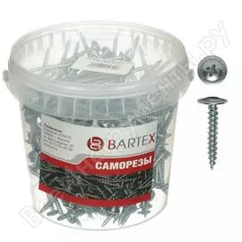 Саморез с плоской шайбой bartex 4.2х19 банка, 1000шт 178239
