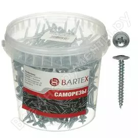 Саморез с плоской шайбой bartex 4.2х25 банка, 1000шт 178240