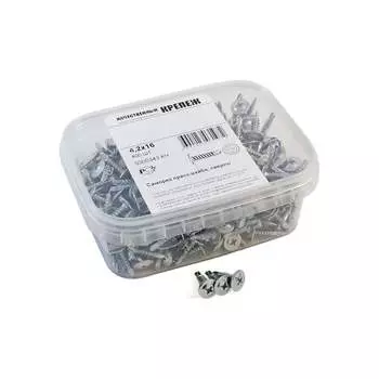 Саморез с прессшайбой и сверлом качественный крепеж 4,2/16 (400 шт.) 0300343