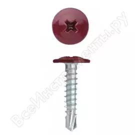 Саморез-сверло металл-металл Стройметиз 4,2х19 RAL3005 (200 шт.) 2530163