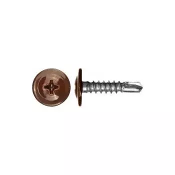 Саморез-сверло металл-металл Стройметиз 4,2х16 RAL8017 (200 шт.) 2530203