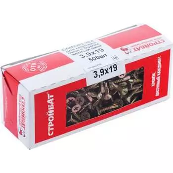 Саморезы для монтажа окон Стройбат 3.9х19 мм (500 шт.) 2540525/310530
