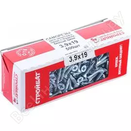 Саморезы для монтажа окон стройбат белый цинк с буром 3.9х19 мм 500 шт. 2540533 / 310470