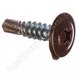 Саморез-сверло с прессшайбой по листовому металлу до 2 мм ЗУБР 4,2х16мм RAL-8017 (500 шт.) 300211-42-016-8017