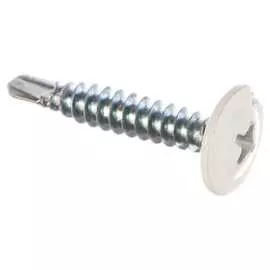 Саморез-сверло с прессшайбой по листовому металлу до 2 мм ЗУБР 4,2х25мм RAL-9003 (400 шт.) 300211-42-025-9003