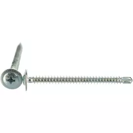Саморезы стройбат для тонких пластин с буром оцинкованные 4.2x50 мм 100 шт. 005091