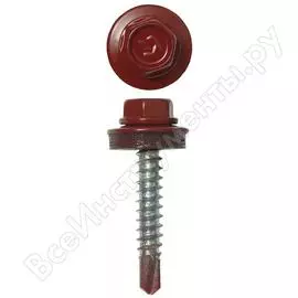 Оцинкованные саморезы для крепления кровельных материалов к деревянной обрешетке ЗУБР 4,8x65 мм RAL3003 рубин.-красн. (900 шт.) 4-300310-48-065-3003