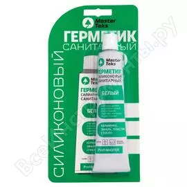 Санитарный герметик masterteks profmaster силикон. 80 мл белый 40 53377