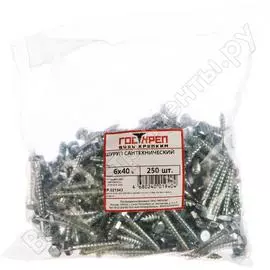 Сантехнический шуруп госкреп 6х40 250 шт., пакет 3-0011360