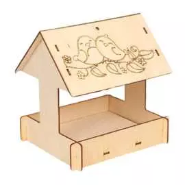 Сборная кормушка для птиц Greengo Домик с птичкой 4271755