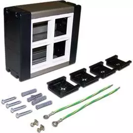 Сдвоенный настенный блок LANMASTER Mosaic LAN-WA-WBK2-F45/4