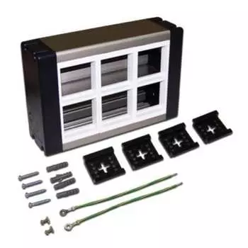 Сдвоенный настенный блок LANMASTER Mosaic LAN-WA-WBK2-F45/6