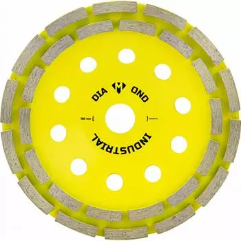 Сегментная двухрядная алмазная чашка по бетону Diamond Industrial DIDCH180S