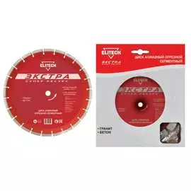 Сегментный алмазный диск по граниту, бетону Elitech 1110.008200