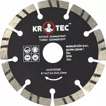 Сегментный диск алмазный KROTEC турбо 3801011