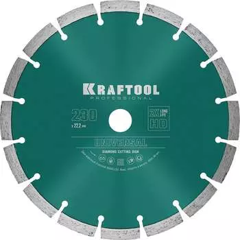 Сегментный диск алмазный по железобетону и бетону KRAFTOOL Universal 36680-230