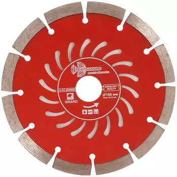 Сегментный отрезной алмазный диск TRIO-DIAMOND Grand hot press GUS723