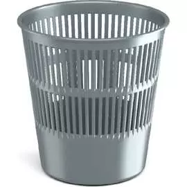 Сетчатая пластиковая корзина для бумаг ErichKrause Ice Metallic 55937