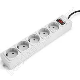 Сетевой фильтр 1.4м 5роз серый power cube pg-b-6