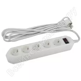 Сетевой фильтр ЭРА USF-5es-3m-W Б0019033