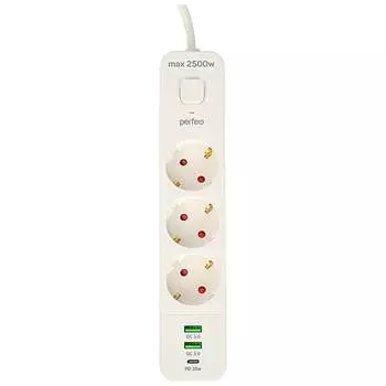 Сетевой фильтр Perfeo power spring PF_D0004 30017531