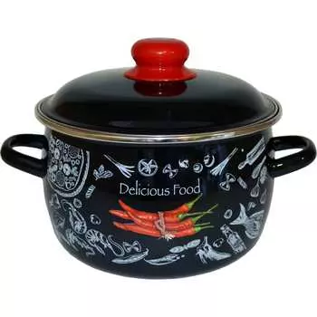 Сферическая эмалированная кастрюля appetite Chilli 1MC201P Chilli
