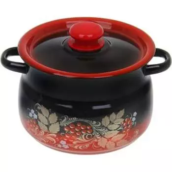 Сферическая эмалированная кастрюля СТАЛЬЭМАЛЬ С1912.36 ХП1642