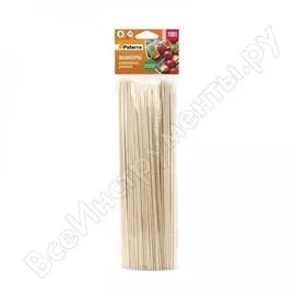 Шампуры для шашлыка paterra бамбук 100 штук, 300 мм 401-696