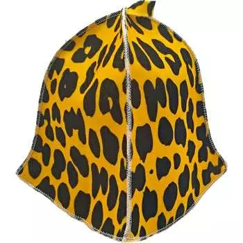 Шапка для бани Бацькина баня Леопард 10912