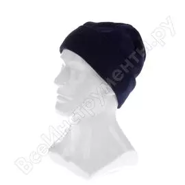 Шапка с отворотом из флиса для взрослых сибртех размер 56-57, синяя 68823