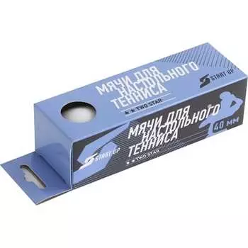 Шарик для настольного тенниса Start Up 2 Star BA-01 40+ 4690222152234