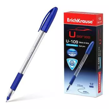 Шариковая ручка ErichKrause U-109 Stick&Grip Classic 53742