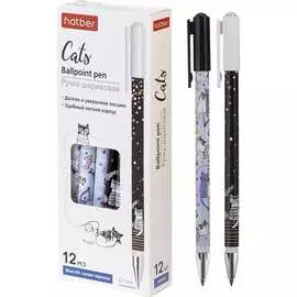 Шариковая ручка Hatber Cats 069854