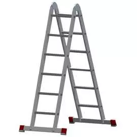 Шарнирная двухсекционная лестница Новая Высота