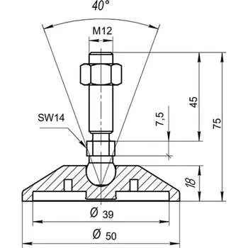Шарнирная опора Алтервиа A00021.1205012045