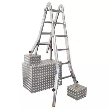 Шарнирная телескопическая стремянка Krause TELEVARIO 129970