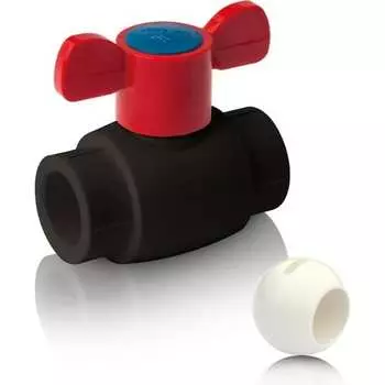 Шаровой кран Blue Ocean 20 бабочка PPRF/BV/PPR/HW-2B(Bk)-20