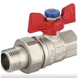 Шаровой кран ivanci superior с разъемным соединителем, бабочка. внутренняя/наружная резьба 1" ivc.100227.n.05