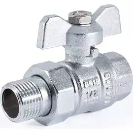Шаровой кран PROFACTOR с полусгоном Хром в/н бабочка 1/2 дюйма PF UBV 324CW
