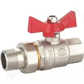 Шаровой кран с полусгоном euros ручка-бабочка, 3/4" внутренняя - наружная резьба eu.st1287040 34_k