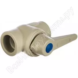 Шаровой кран с рычажком pipelife instaplast неразборный, 40 серый 3295442402