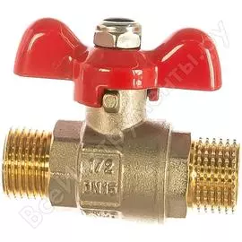 Шаровой полнопроходной кран pro aqua ручка-бабочка н-н 1/2 fwb67-m15-m15x