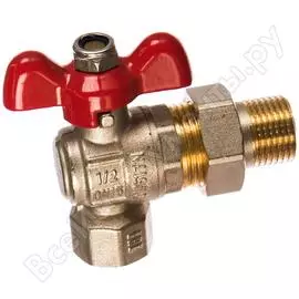 Шаровой полнопроходной угловой кран со сгоном pro aqua н-в 1/2 ewb69-m15-f15x