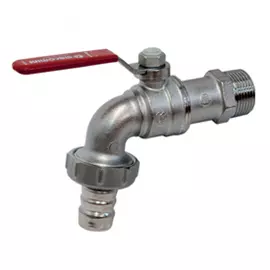 Шаровой водоразборный кран giacomini r621 латунь, со штуцером 007-0832