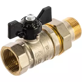 Шаровый кран ld-pride с полусгоном американкой, 3/4", бант ис.081091